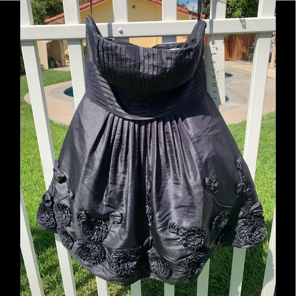 Bill levkoff‎ 3D flowers mini dress
